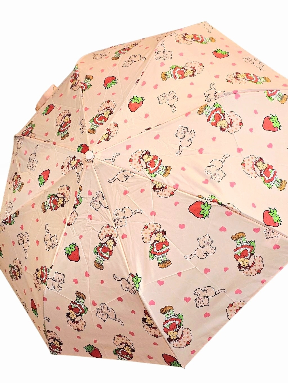 Wild Brain X Strawberry Shortcake &‎ Custard Automatic Compac Umbrella